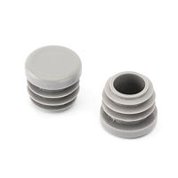 Round tube plugs 20mm grey RAL 7040