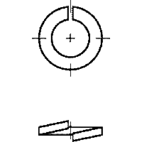 Spring lock washers  M24 DIN 127B hdg