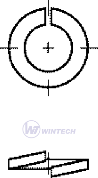 Spring lock washers  M24 DIN 127B hdg