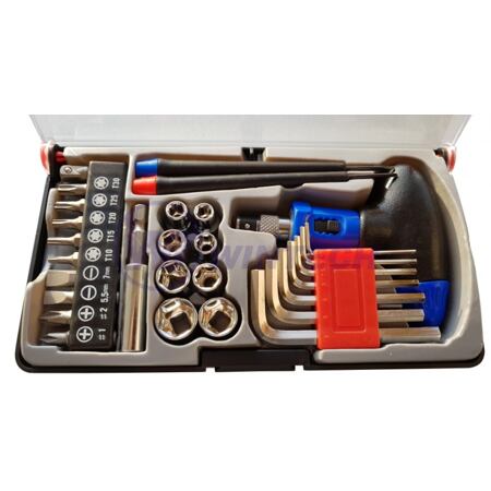 Bit set PH,torx,slot,hex - 29pcs