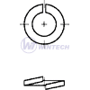 Spring lock washers  M 8  DIN 127B pl