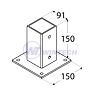 Bolt down postfoot PSP 90, 91x150x2