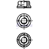 Hex nut with flange M6 DIN 6923 zp, with serrationclass 8 ; with serration